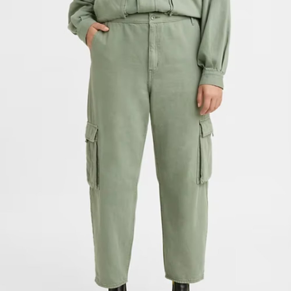 NEW Levi's Loose Cargo 90' Pants Sea Spray/Green Size 29x26 36693-007 $108
